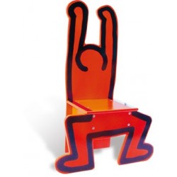 Chaise Keith Haring rouge - Chaise design pour enfant - Vilac