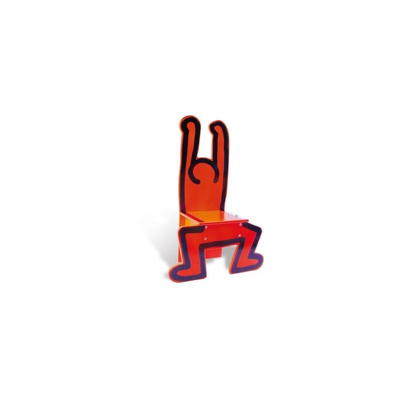 Chaise Keith Haring rouge - Chaise design pour enfant - Vilac