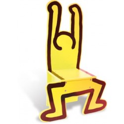 Chaise Keith Haring jaune - Chaise design pour enfant - Vilac