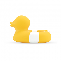 Oli&Carol - Flo the Floatie yellow - canard de bain - Jouets de bain - Aide dentaire