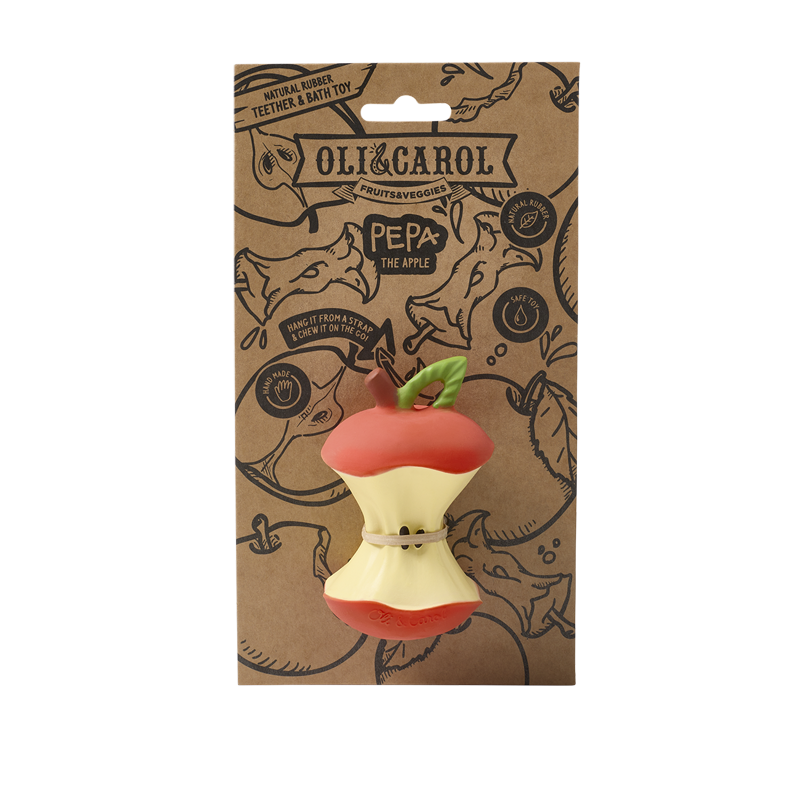 Oli&Carol - Pepa the apple - anneau de dentition - caoutchouc naturel