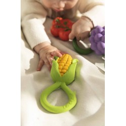 Oli&Carol - Corn rattle toy - Beissring - natürlicher Kautschuk