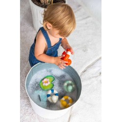 Oli&Carol - Flo the Floatie mint - canard de bain - Jouets de bain - Aide dentaire