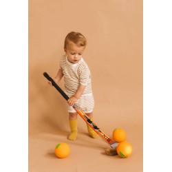 Oli&Carol - Orange educational ball - - anneau de dentition - caoutchouc naturel