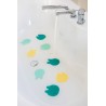 Antidérapant Tapis de bain Grippi Méduse menthe jaune - Quut