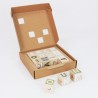 Alphabet ABC naturel vintage cube  en bois - Bajo