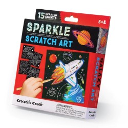 Sparkle Scratch  - Images à gratter Espace - Crocodile Creek
