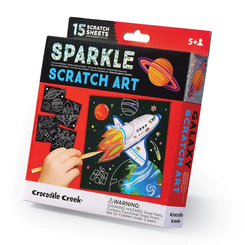 Sparkle Scratch  - Images à gratter Espace - Crocodile Creek