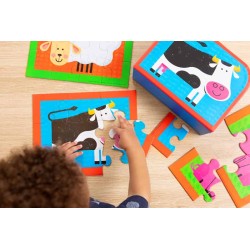 Mon premier coffret puzzle Ferme - Crocodile Creek