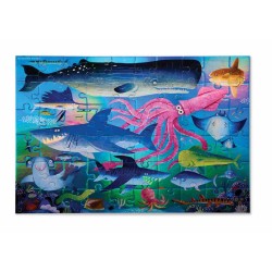 Folienpuzzle glitzernde Haifische - 60 Teile - Crocodile Creek