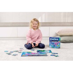 Folienpuzzle glitzernde Haifische - 60 Teile - Crocodile Creek