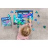 Folienpuzzle glitzernde Haifische - 60 Teile - Crocodile Creek