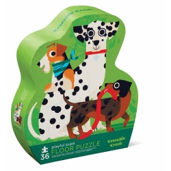 Crocodile Creek - 36 pc Shaped Puzzle Playful Pups - le super puzzle du chien