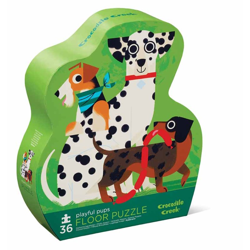 Crocodile Creek,  36 pc Shaped Puzzle Playful Pups