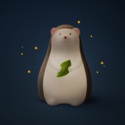 Veilleuse Hérrison (USB) - Trois petits Lapins - Moulin Roty