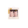 Chaussons cuir souris rose 12-18 mois