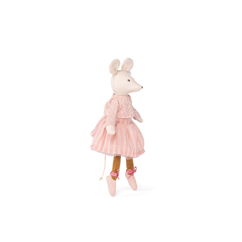 Petite souris en peluche rose - La petite Ecole de danse - Moulin Roty