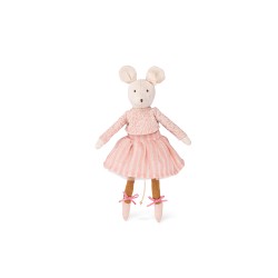 Petite souris en peluche rose - La petite Ecole de danse - Moulin Roty