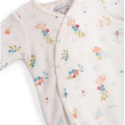 Pyjama 1m velours fleurs