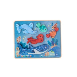 Sensorisches Puzzle & Stapelspiel - Les aventures de Paulie - Moulin Roty