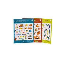 Wiederverwenbare Stickers zum Thema Nature aüf Kinder ab 3 Jahren - Le Jardin - Moulin Roty
