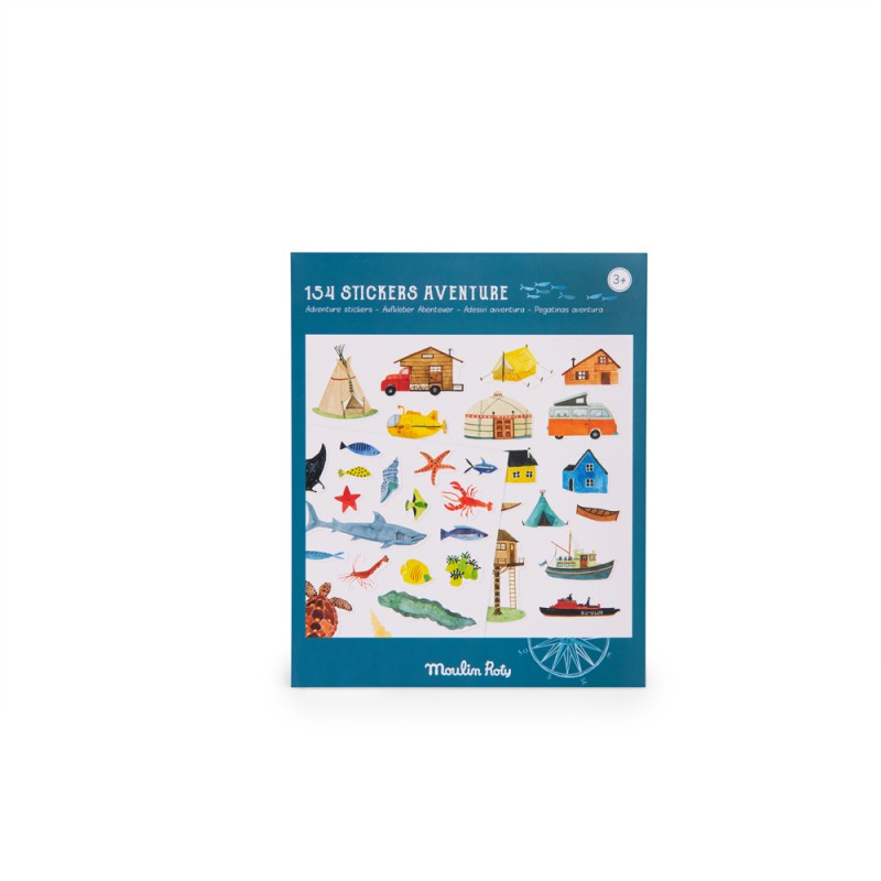 Wiederverwenbare Stickers zum Thema Entdecker für Kinder ab 3 Jahren - Le Jardin - Moulin Roty