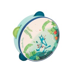 Tambourin bleu Dans la Jungle - Instrument pour enfants - Moulin Roty