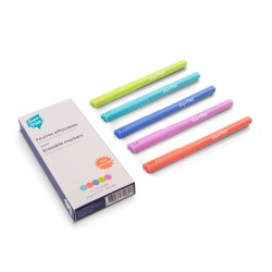 Boîte de 5 crayons pastel pour tapis en silicone - Box of 5 Pastel Markers thin tip - Super Petit