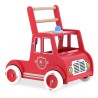 Chariot de marche camion de pompiers en bois rouge à partir de 12 mois - Vilac