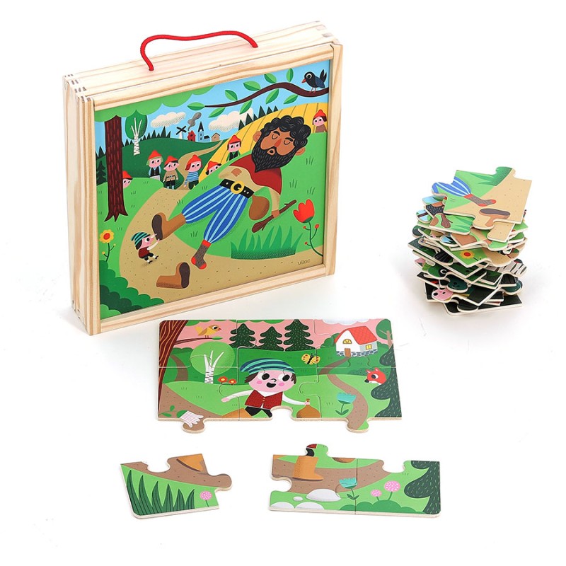 4 Puzzle Petit poucet Ingela P. Arrhenius en bois - Vilac