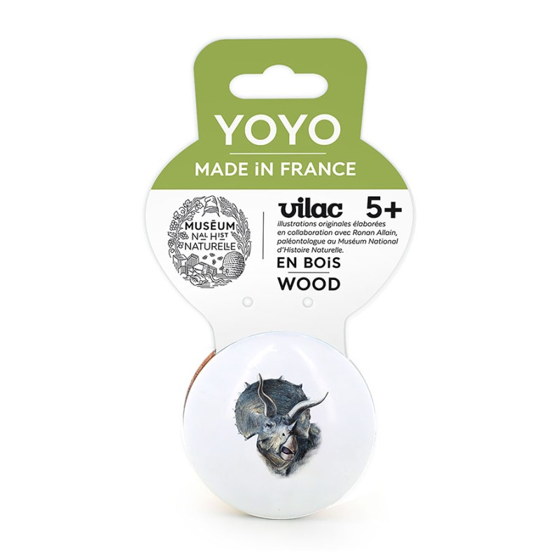 Yoyo Tricératops en bois dès 5 ans - Vilac