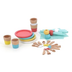 Set de vaisselle de poupée en bois pour les enfants à partir de 3 ans - Vilac