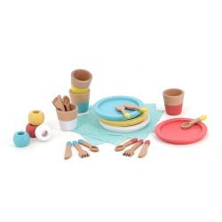 Set de vaisselle de poupée en bois pour les enfants à partir de 3 ans - Vilac