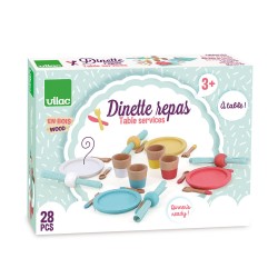 Set de vaisselle de poupée en bois pour les enfants à partir de 3 ans - Vilac