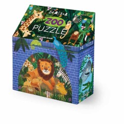 Puzzle amusant avec des animaux - L'aventure du zoo en 24 pièces - Crocodile Creek