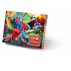 Holografisches Puzzle Dinosaurier 100 Teile - ab 5 Jahren - Crocodile Creek