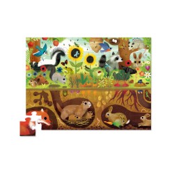 48 pcs Above & Below Puzzle Backyard - Crocodile Creek