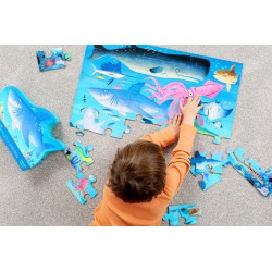 Shaped Puzzle Haifisch Riff - 36 Teile - Crocodile Creek