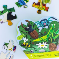 Shaped Puzzle Käfer im Garten - 36 Teile - Crocodile Creek