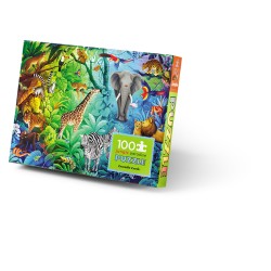 Holografisches Puzzle Dschungel - 100 Teile - Crocodile Creek