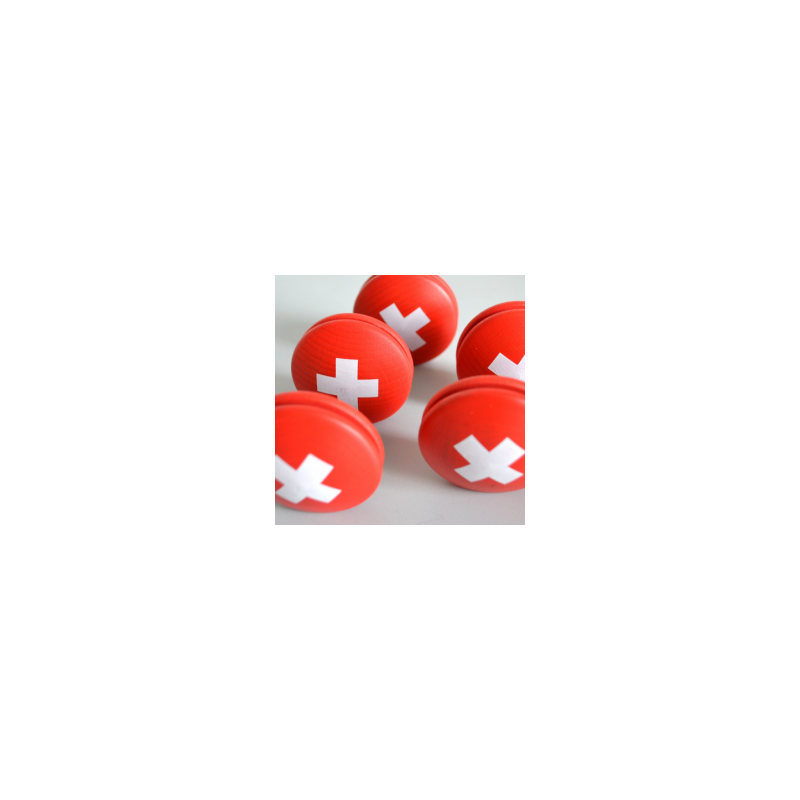 Yo-yo croix suisse en bois- fait main - Mader Kreiselmanufaktur