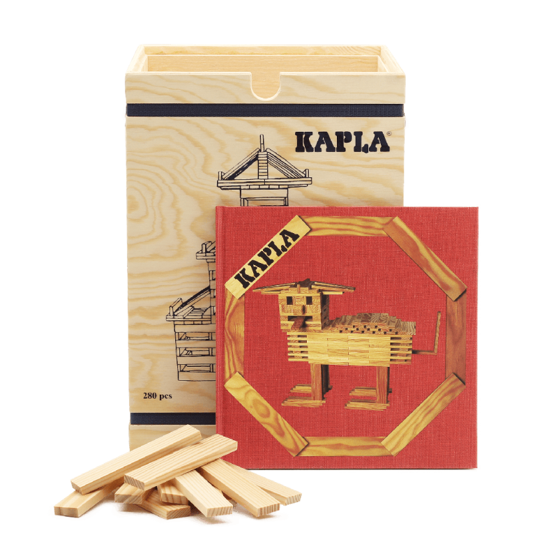KAPLA® boîte 280 avec livre rouge - Jeu de construction - l'original KAPLA® boîte 280 avec livre rouge - Jeu de construction - l'original