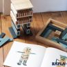 KAPLA®  Buch und Farben blau - Baukasten - das Original