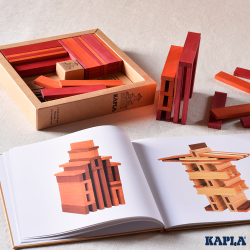 KAPLA®  Buch und Farben rot - orange - Baukasten - das Original