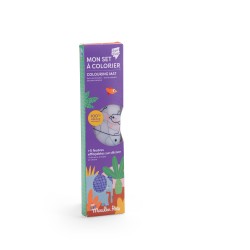 Set en silicone à colorier avec 5 feutres - Les Toupitis - Moulin Roty