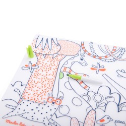 Set en silicone à colorier avec 5 feutres - Les Toupitis - Moulin Roty