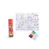 Set en silicone à colorier + 5 feutres - Les Toupitis - Moulin Roty