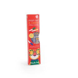 Set en silicone à colorier + 5 feutres - Les Toupitis - Moulin Roty