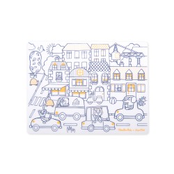 Set en silicone à colorier + 5 feutres - Les Toupitis - Moulin Roty