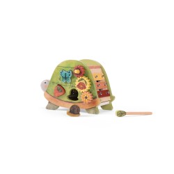 Tortue d'activités en bois - Trois petits lapins - Moulin Roty